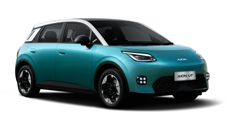 AION UT, tampak samping depan